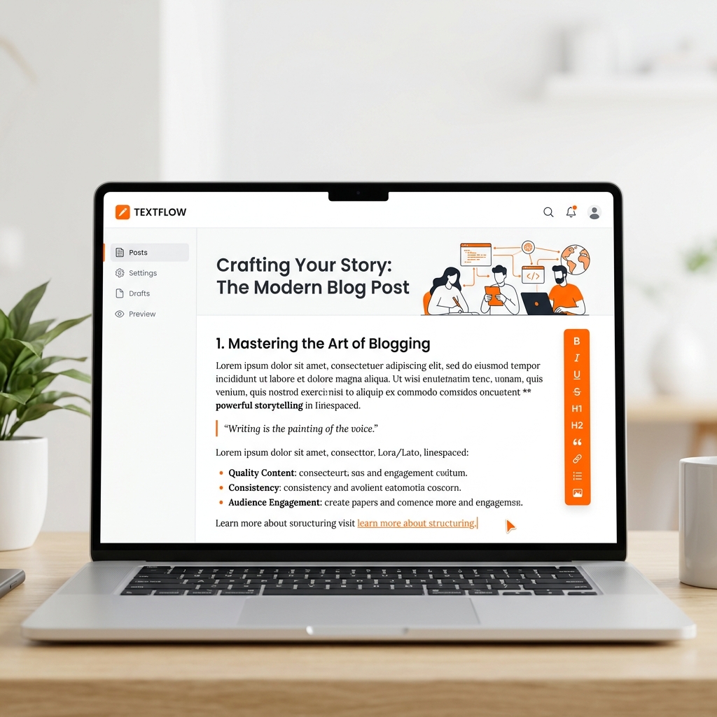 Blogging Editor Mockup