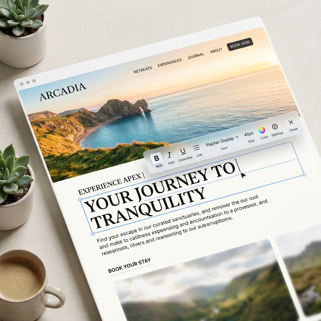 Visual click-to-edit CMS interface